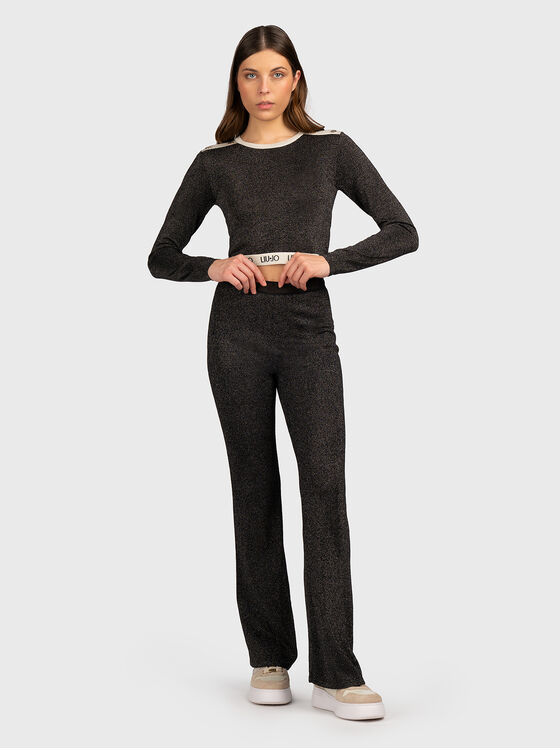 Cropped sweater with lurex threads - 2