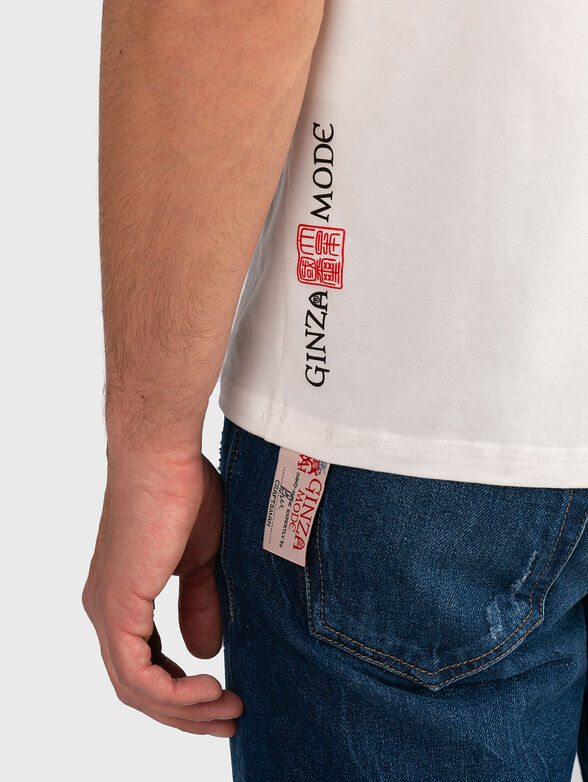 White T-shirt with print - 3
