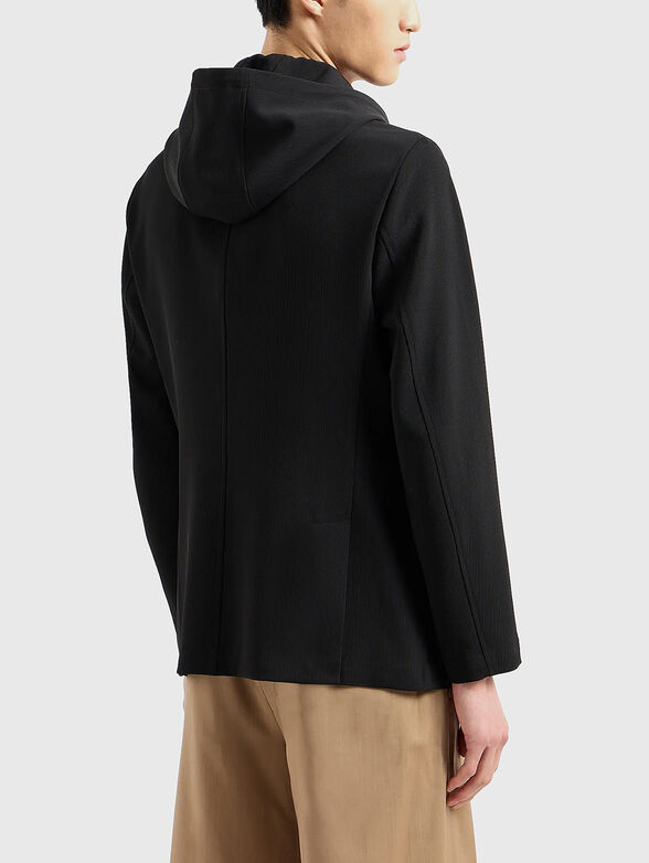 Hooded single-breasted blazer - 3