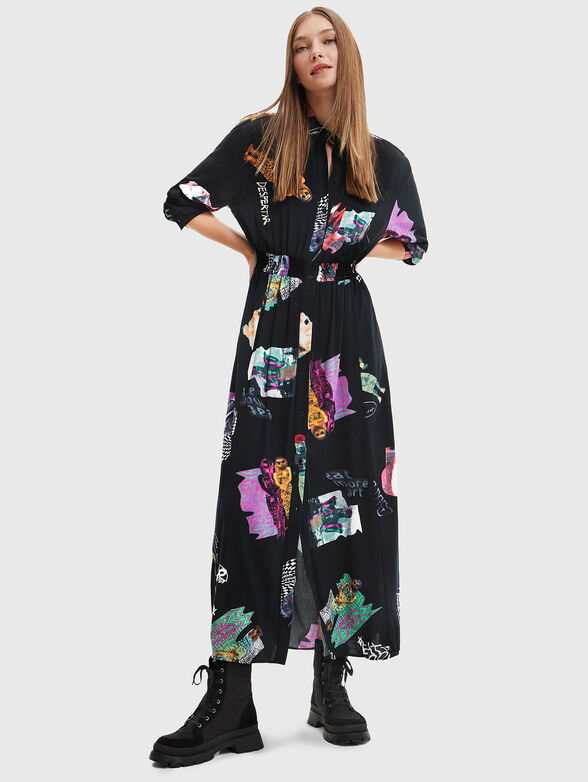 KASSANDRA long dress with buttons - 1