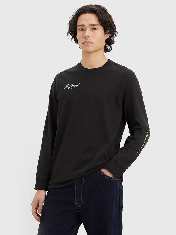 Black cotton sweatshirt  - 3