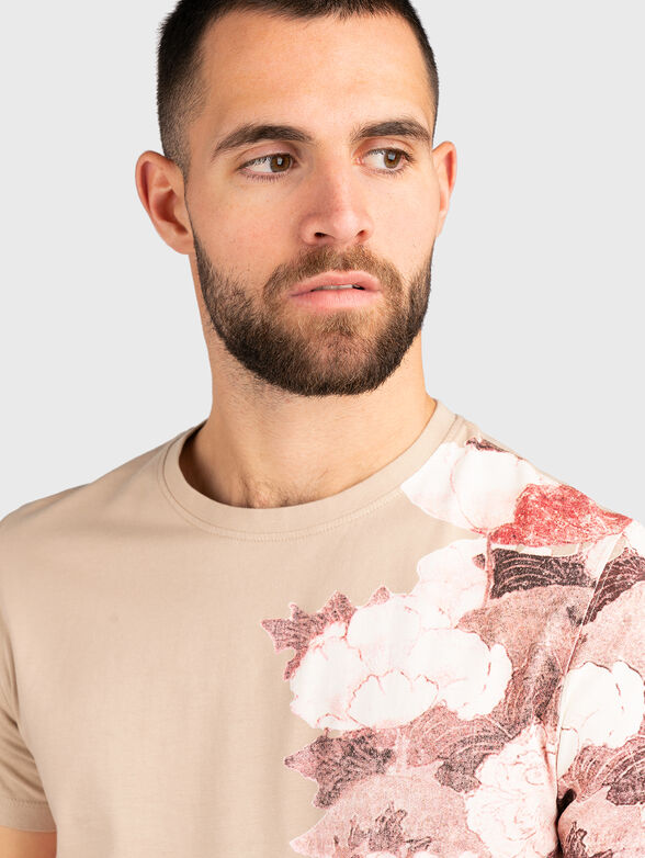 T-shirt with floral motifs and logo - 4