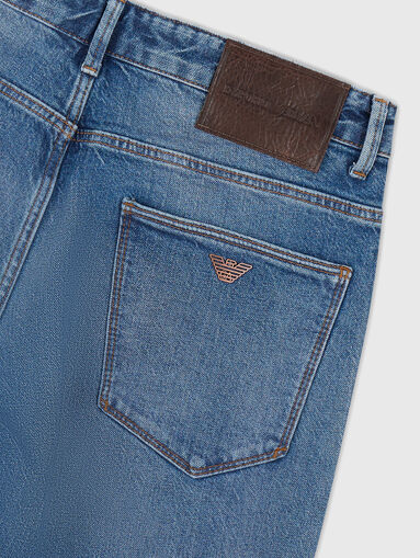 Light blue jeans with washed effect - 4