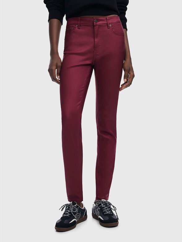 Jeans in burgundy colour - 1