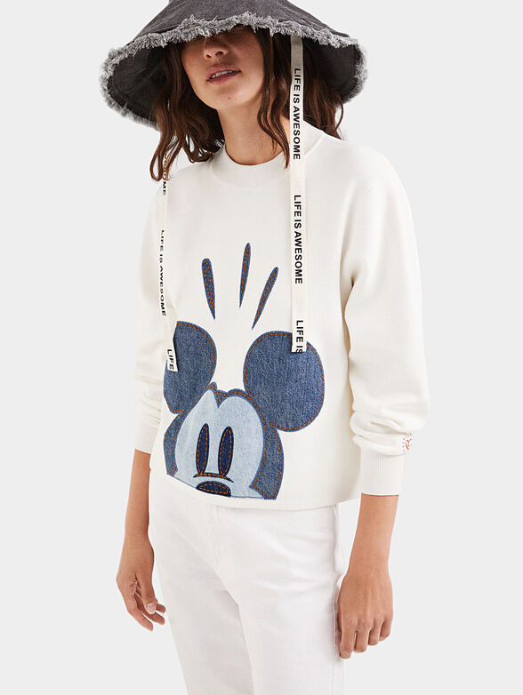 Sweater with maxi Mickey Mouse application - 5
