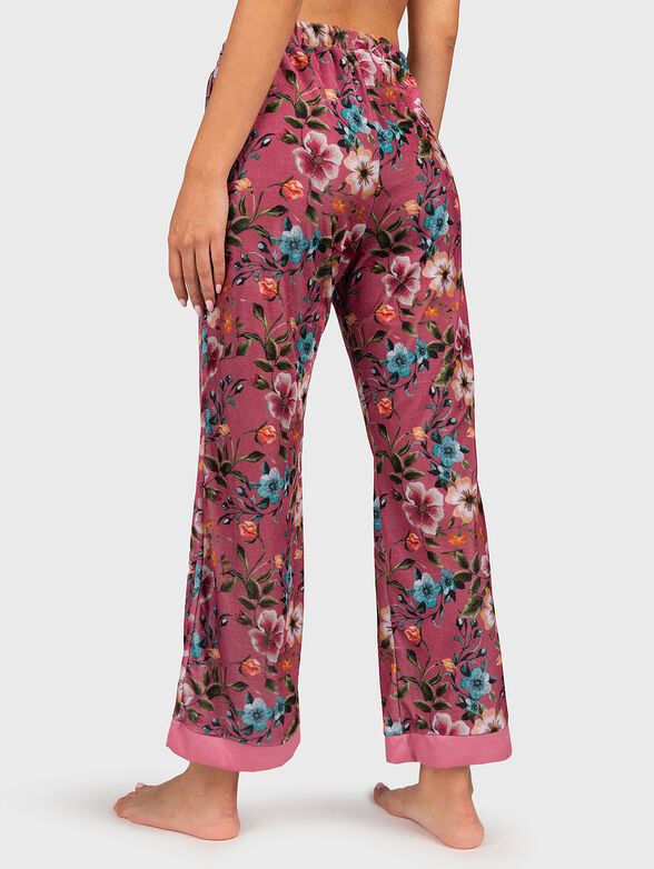 Pajama bottom with floral print - 2