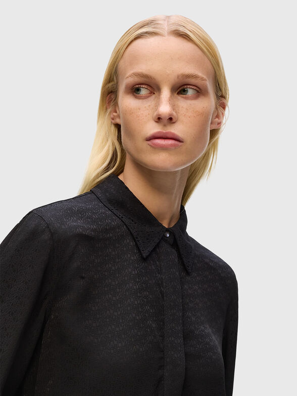 Blouse with a monogram print  - 4