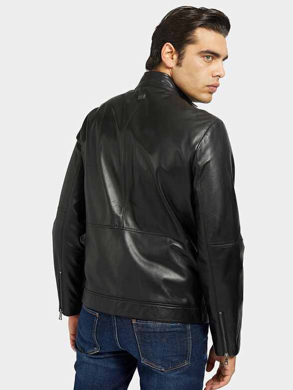 Black leather jacket - 4