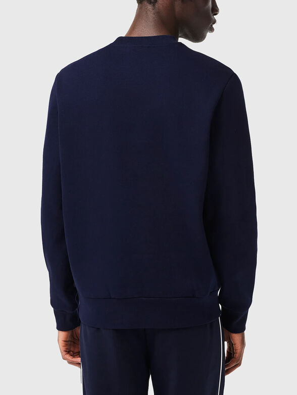 Cotton sweatshirt with logo in green - 2