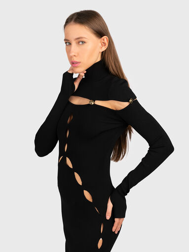 Midi dress with cut out details  - 4