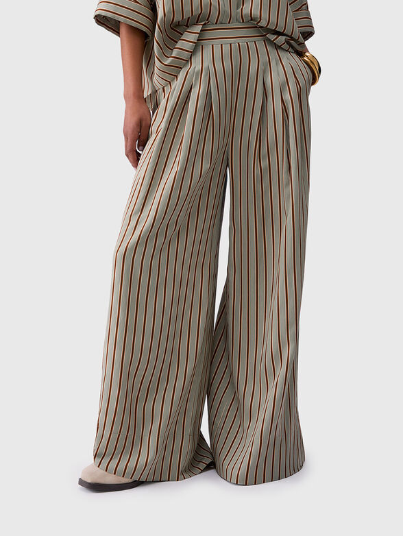 Stripe trousers wide-leg - 1