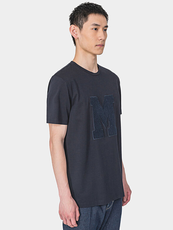 Cotton t-shirt in blue color - 4
