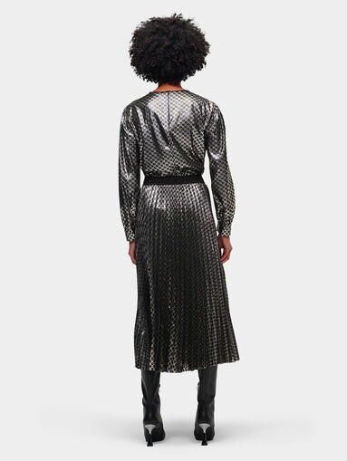 Shirt with monogram print and lurex - 3