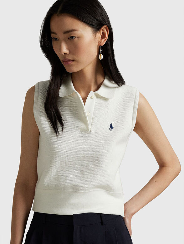 Knitted sleeveless jumper - 4