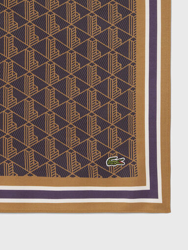 Square scarf with monogram print - 4