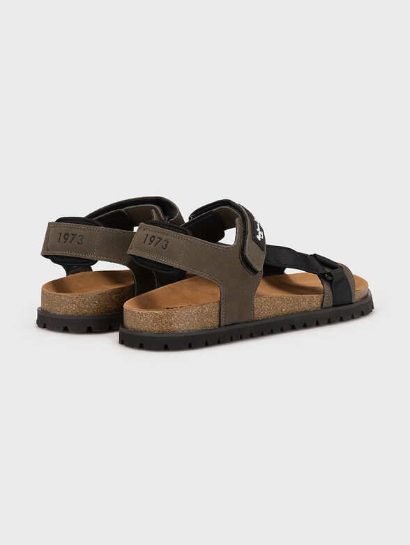 Suede sandals with cork element - 3