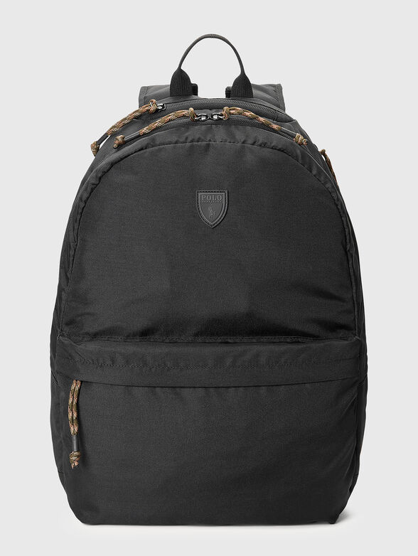 Black backpack with logo detail - 1