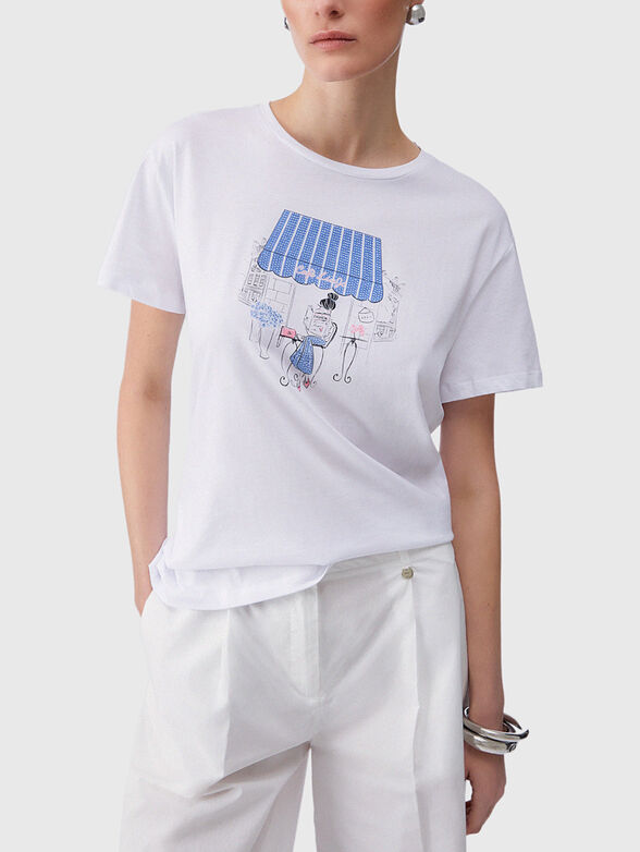 T-shirt with logo applique - 1