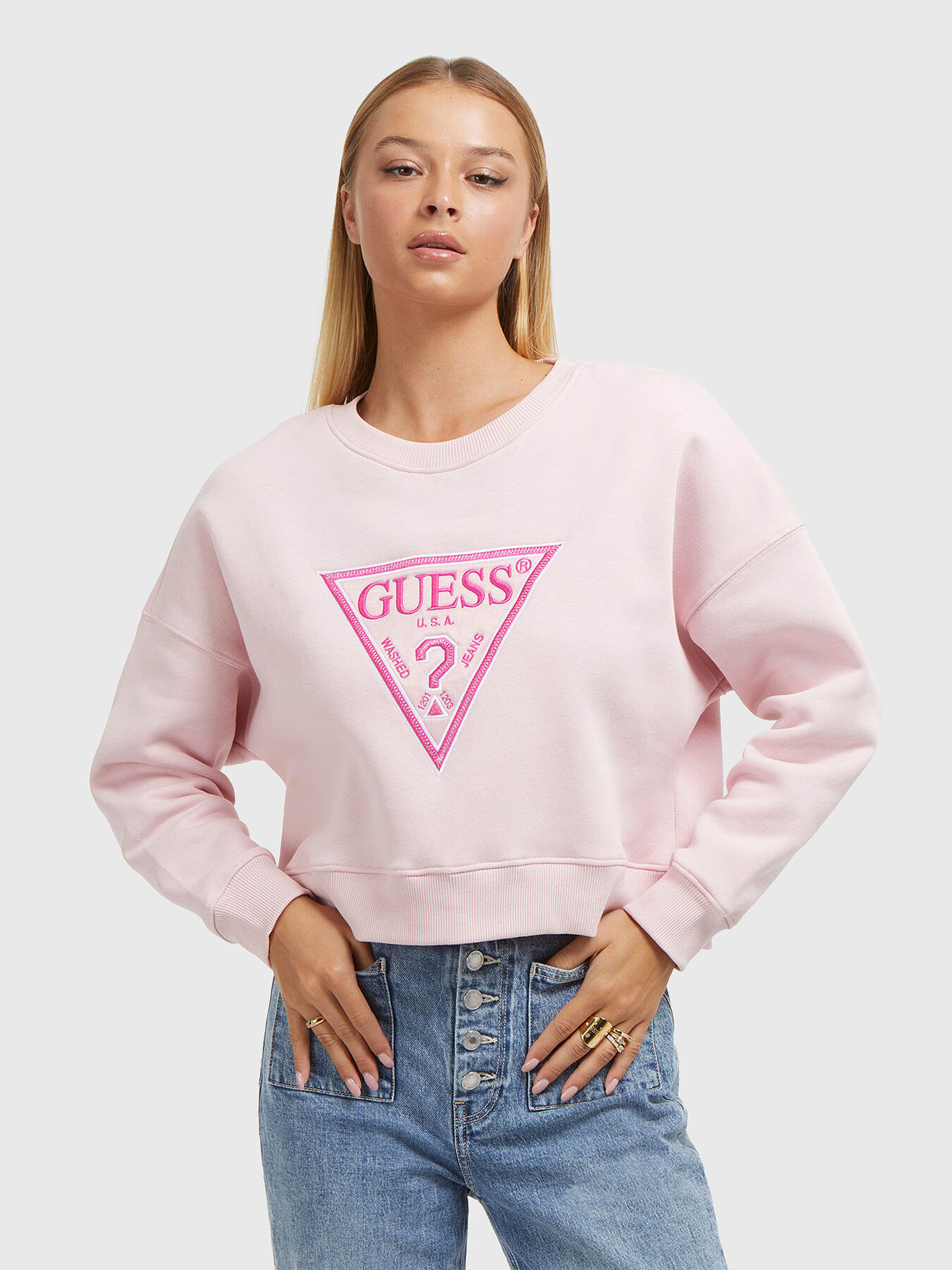 Sweatshirt with logo print brand GUESS Globalbrandsstore en