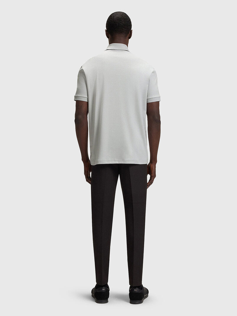 Grey polo shirt with logo - 3
