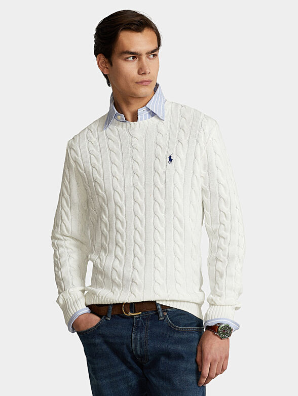 Sweater with logo embroidery - 1