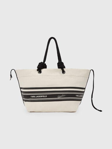 Beach bag with logo print - 3