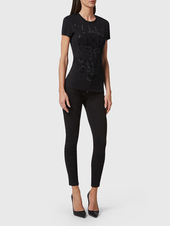 SKULL T-shirt with rhinestones - 2