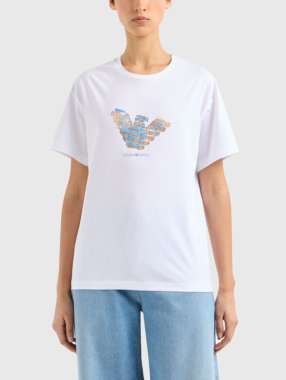 White T-shirt with logo - 1