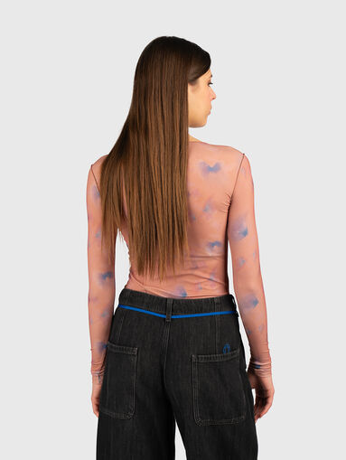 DEUPHINE blouse with long sleeves and sheer effect - 3