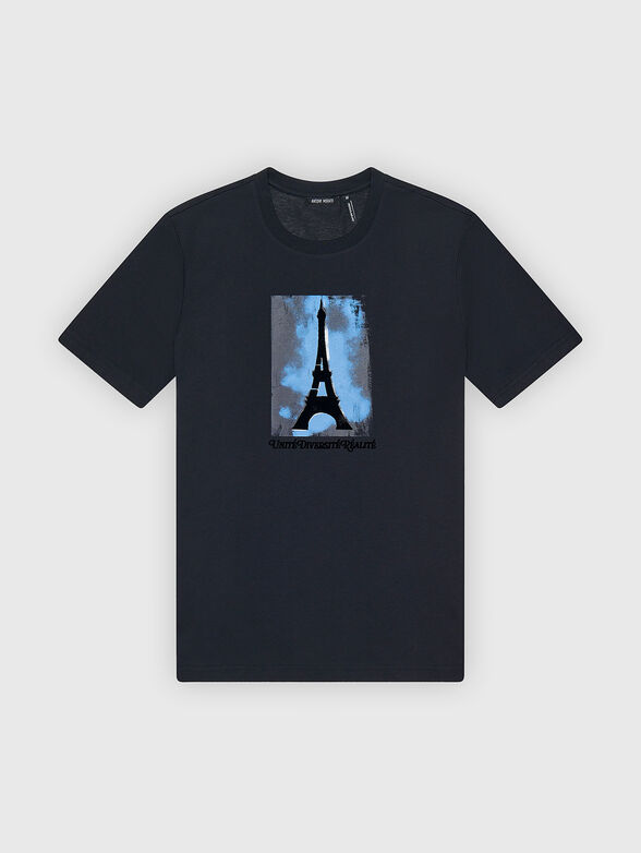 Blue T-shirt with print - 1