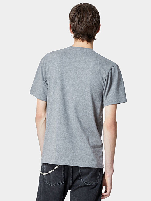 Grey t-shirt with maxi print - 2