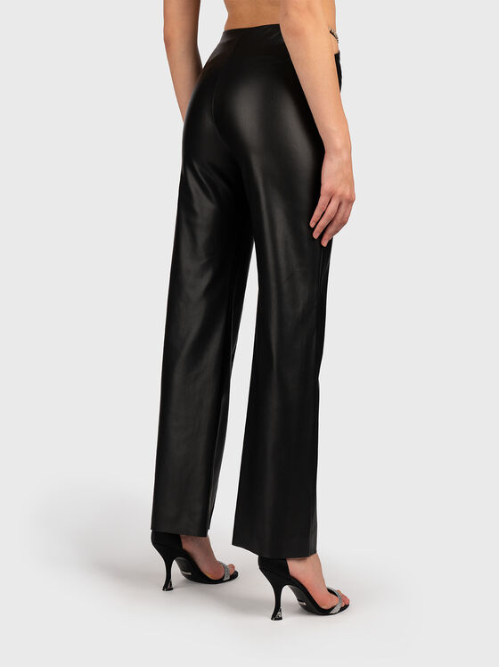 Eco leather trousers with cut-out detail - 2