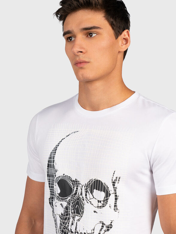 Cotton T-shirt with contrasting print - 3
