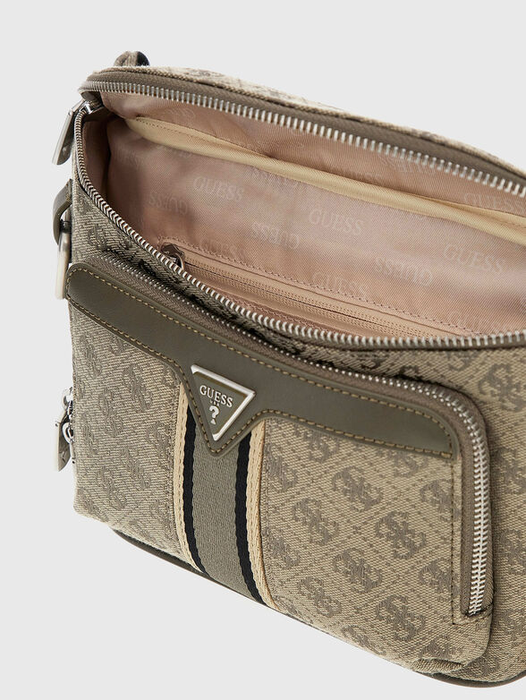 Waist bag with monogram logo print - 4