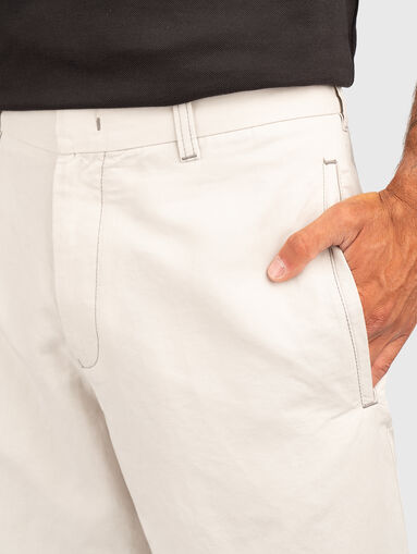 Linen and cotton blend trousers - 4