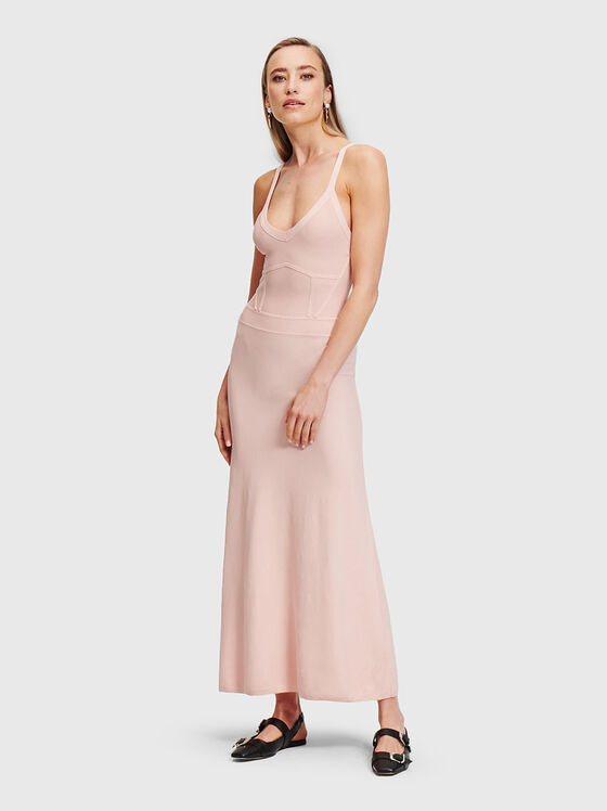 Sleeveless knitted dress - 1