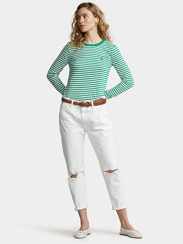 Blouse with striped print - 2