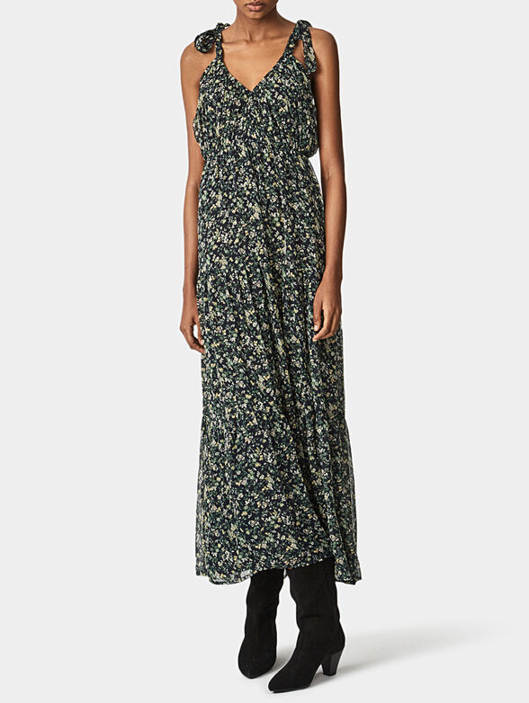 Maxi dress with floral print - 1