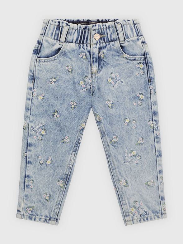 Jeans with floral embroidery - 1