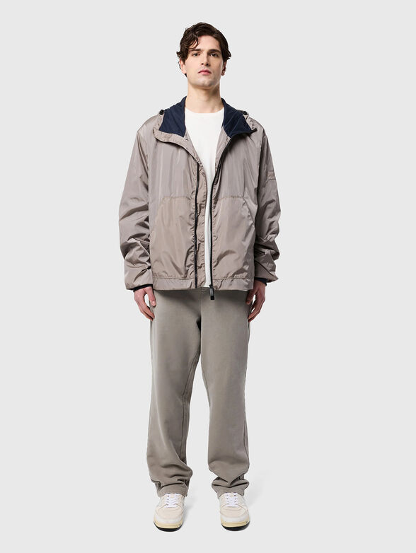 Cotton pants with embroidered logo - 1