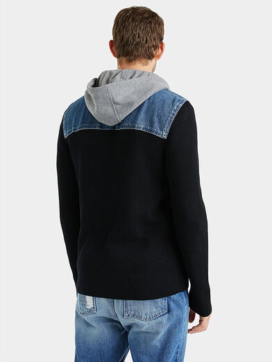 Bimaterial hooded sweatshirt - 2