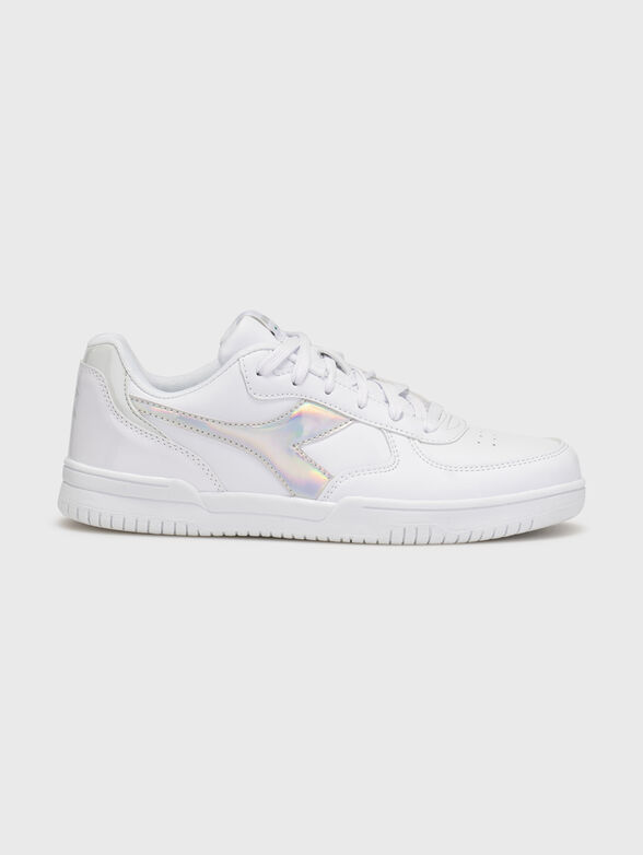 RAPTOR white sneakers with holographic logo detail - 1