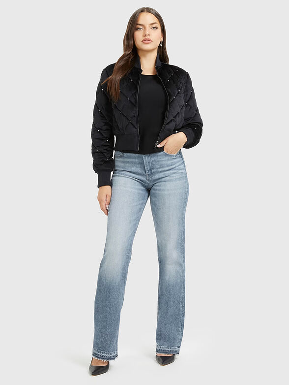 Quilted velvet bomber jacket - 2