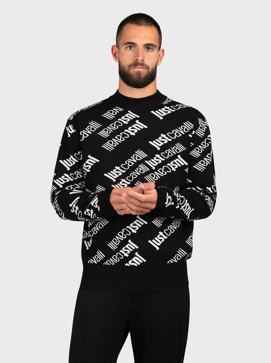 Пуловер с лого надписи  - 1