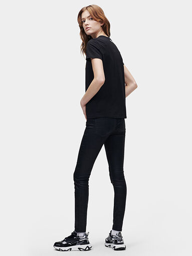 JELLY black T-shirt with logo detail  - 4