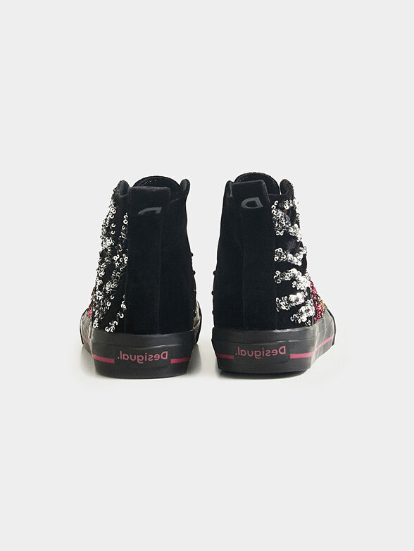 High top sneakers with sequins - 4