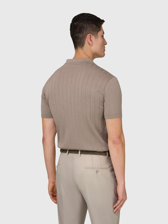Cotton and silk polo-shirt - 3