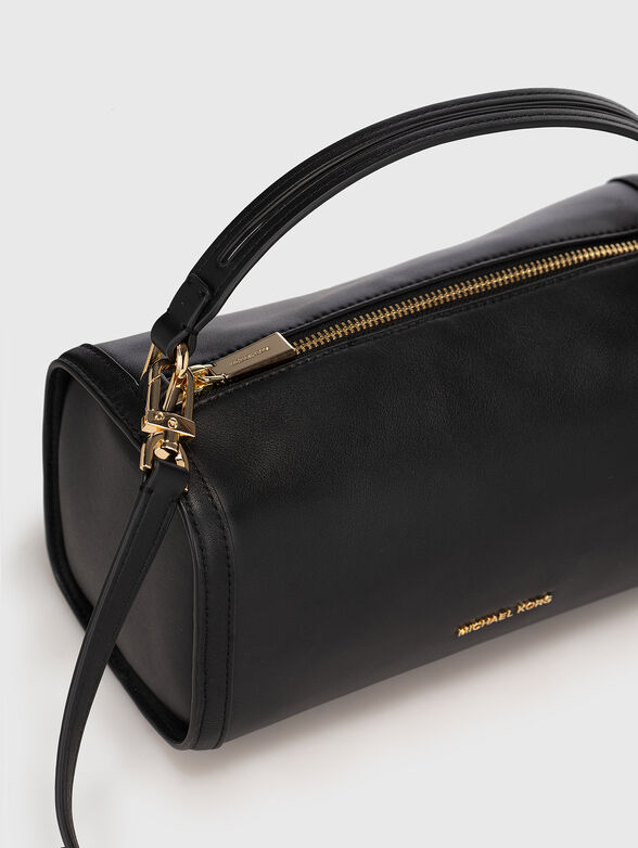 Leather crossbody bag in black - 6