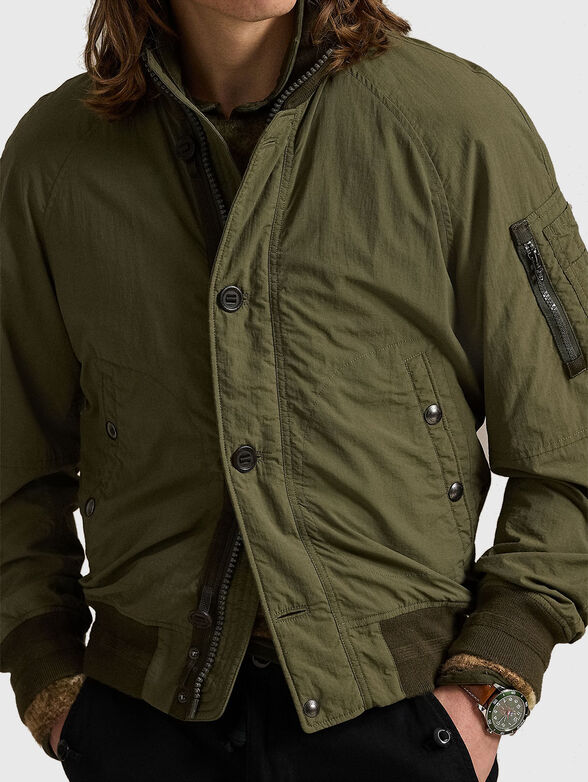 Bomber jacket in green color - 4