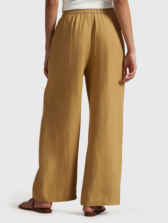 Linen trousers in beige color - 2